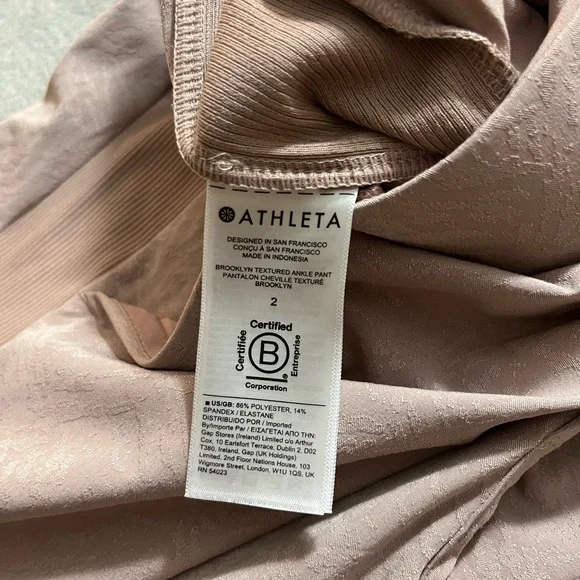 Athleta Brooklyn Textured Ankle pants Dusty pink - Picture 7 of 12